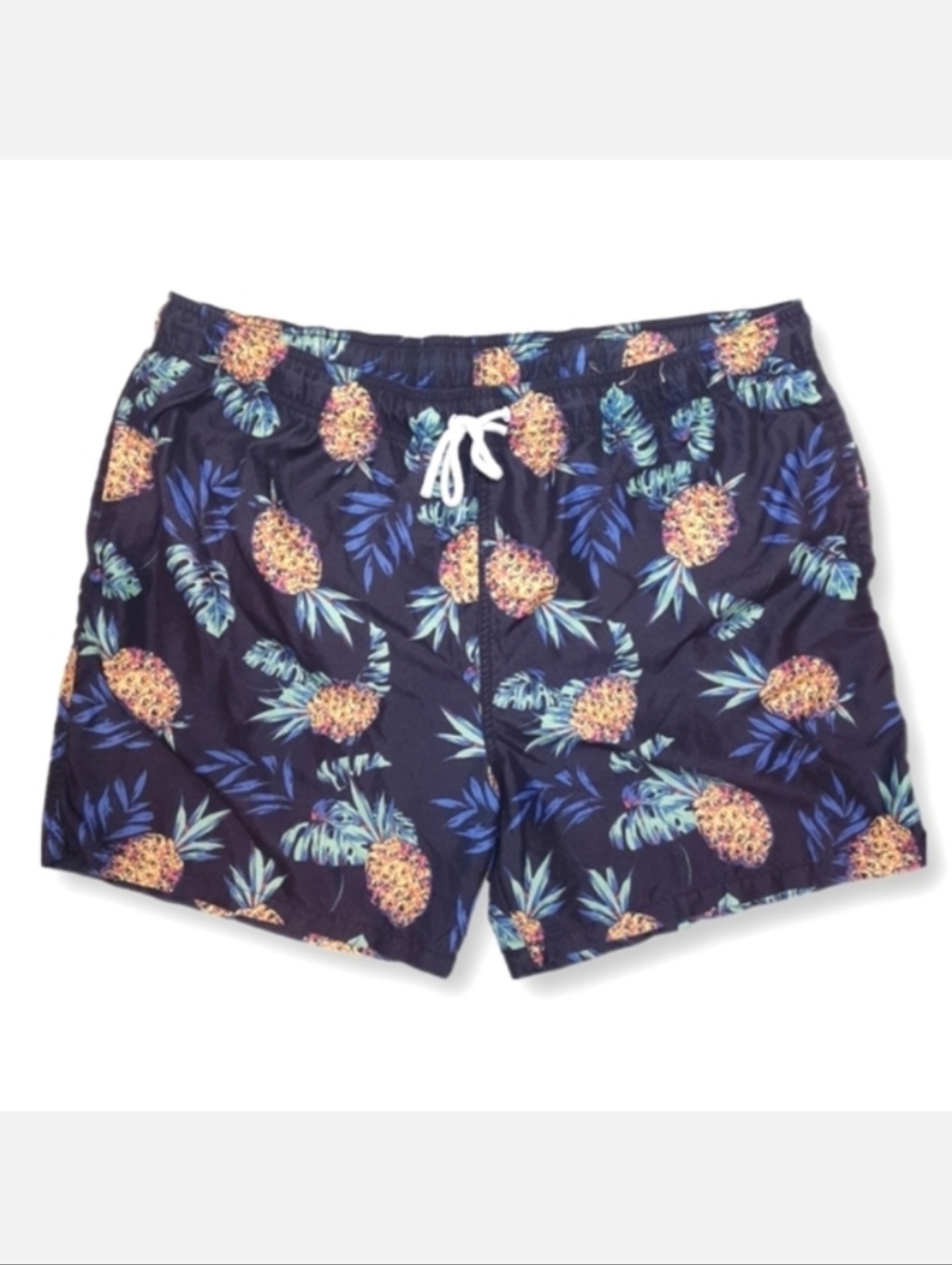 Arizona Jeans Pineapple Print Swim Trunks Bathing Suit Shorts